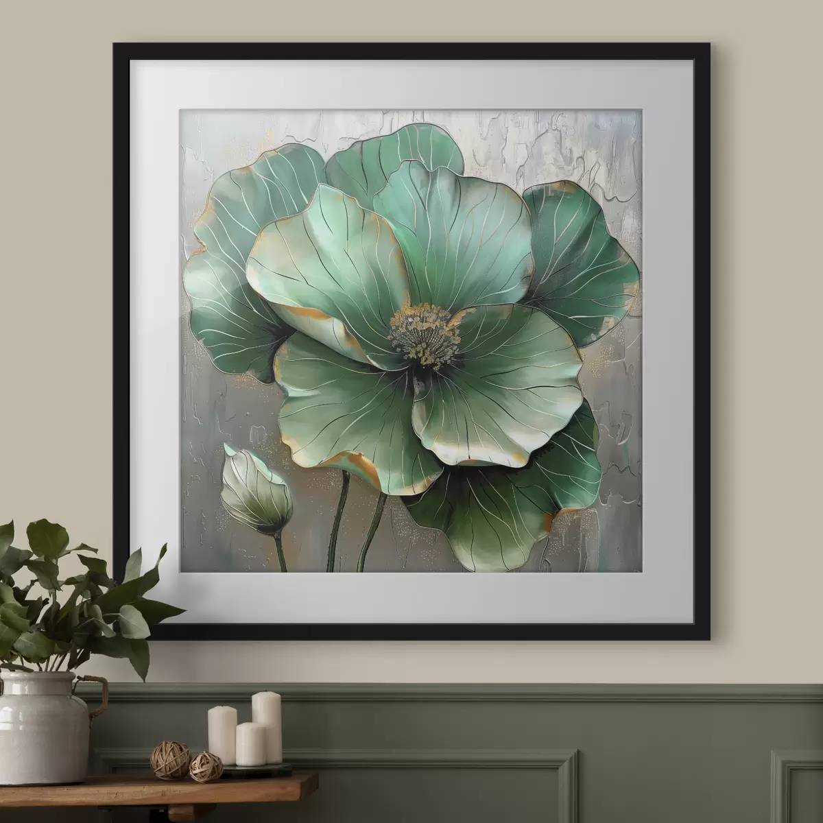 Poster Große abstrakte Blume f39013