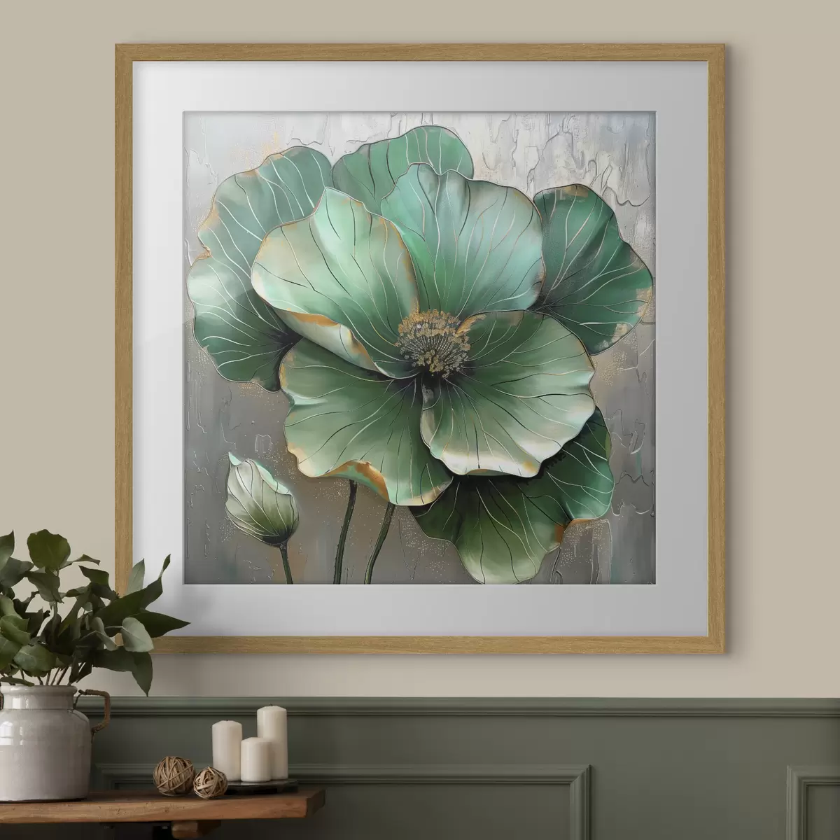 Poster Große abstrakte Blume f39013