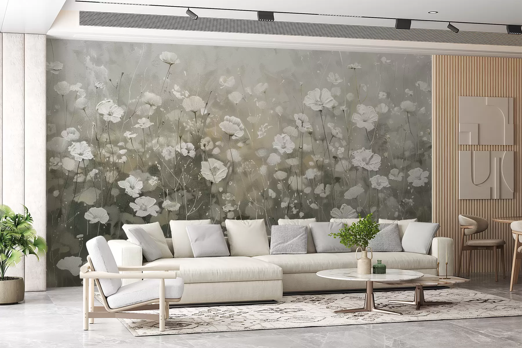 Fototapete Ein Feld voller Wildblumen w00871