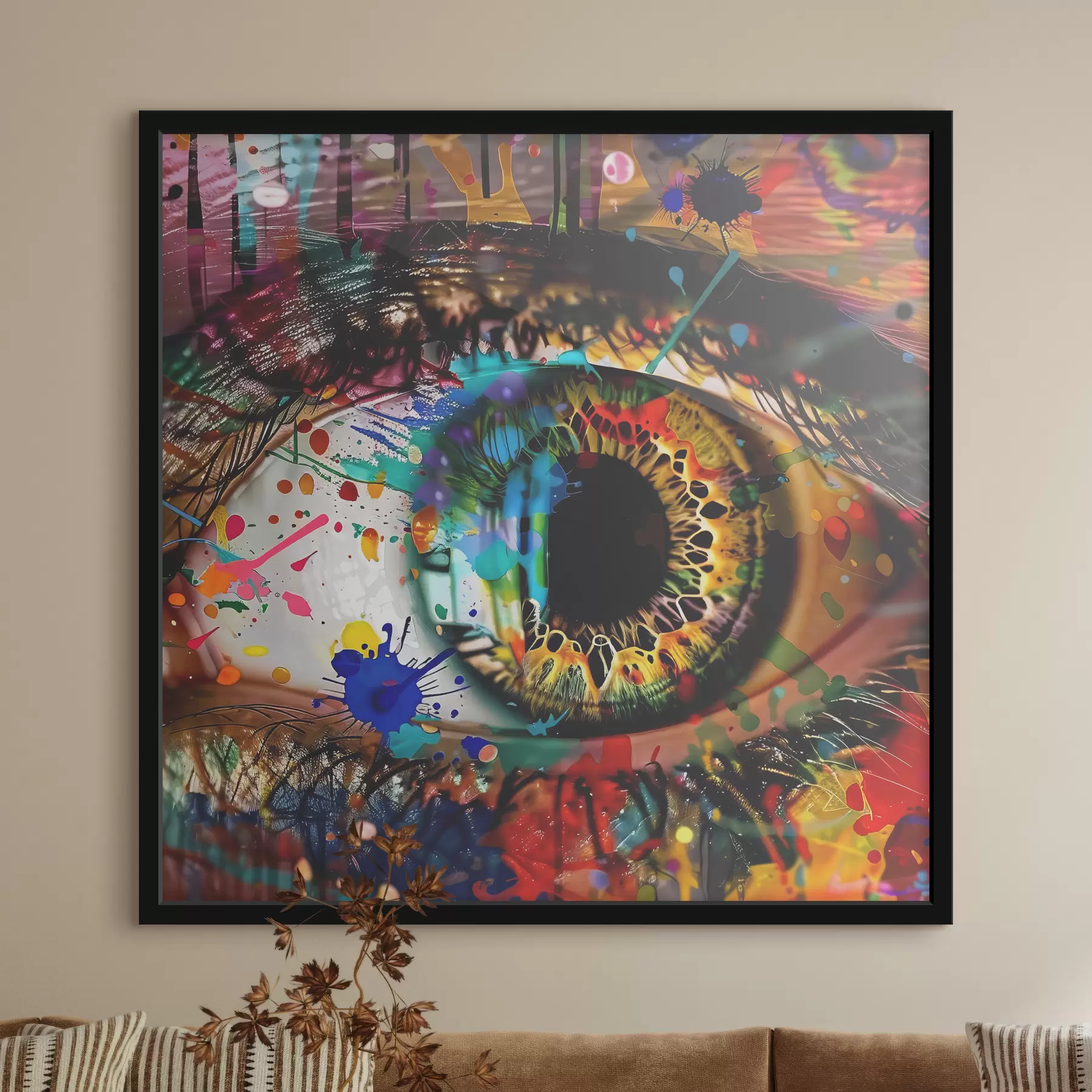 Fototapete Auge in Farben f39135