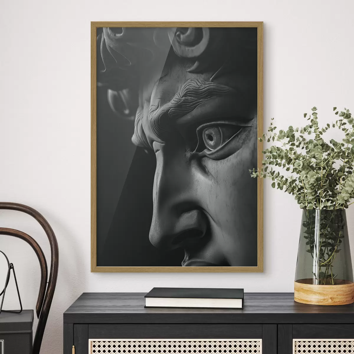 Poster Nahaufnahmeporträt von David im Profil f26124
