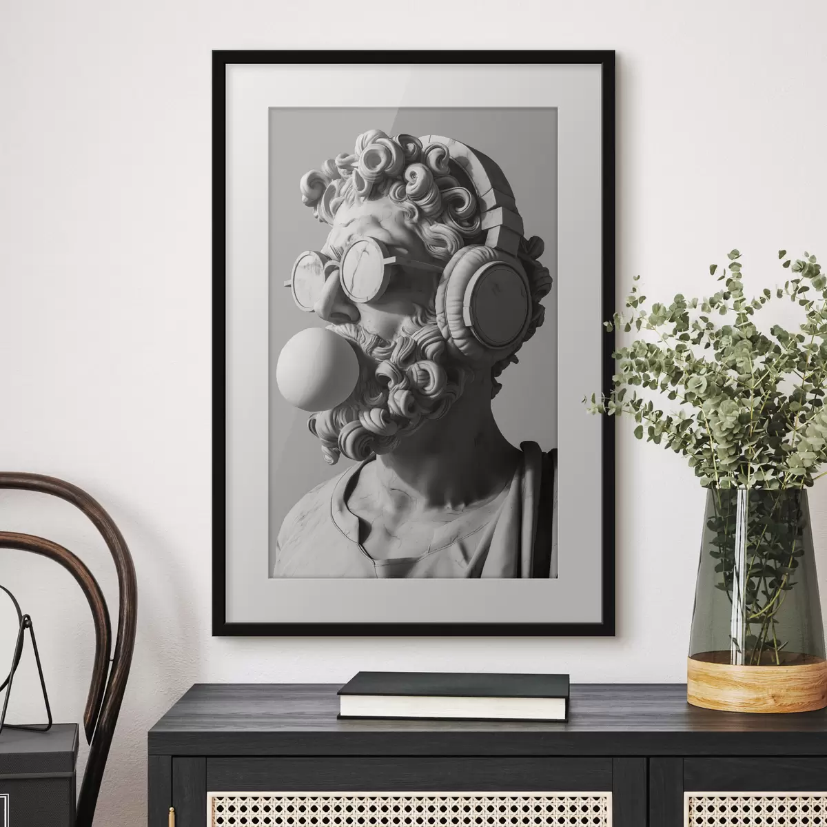 Poster Moderne Skulptur des Zeus f26130