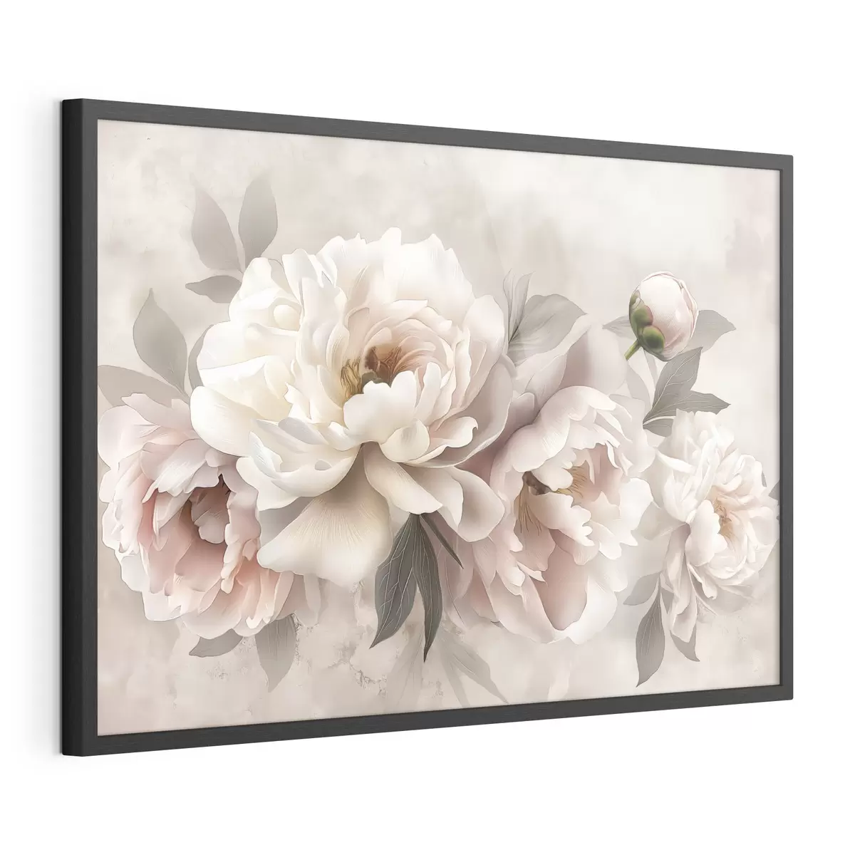 Poster Zweig mit rosa Pfingstrosen f39324