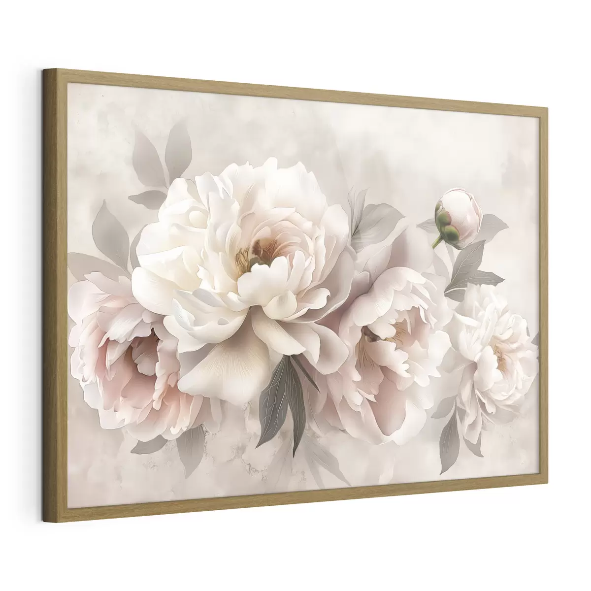 Poster Zweig mit rosa Pfingstrosen f39324