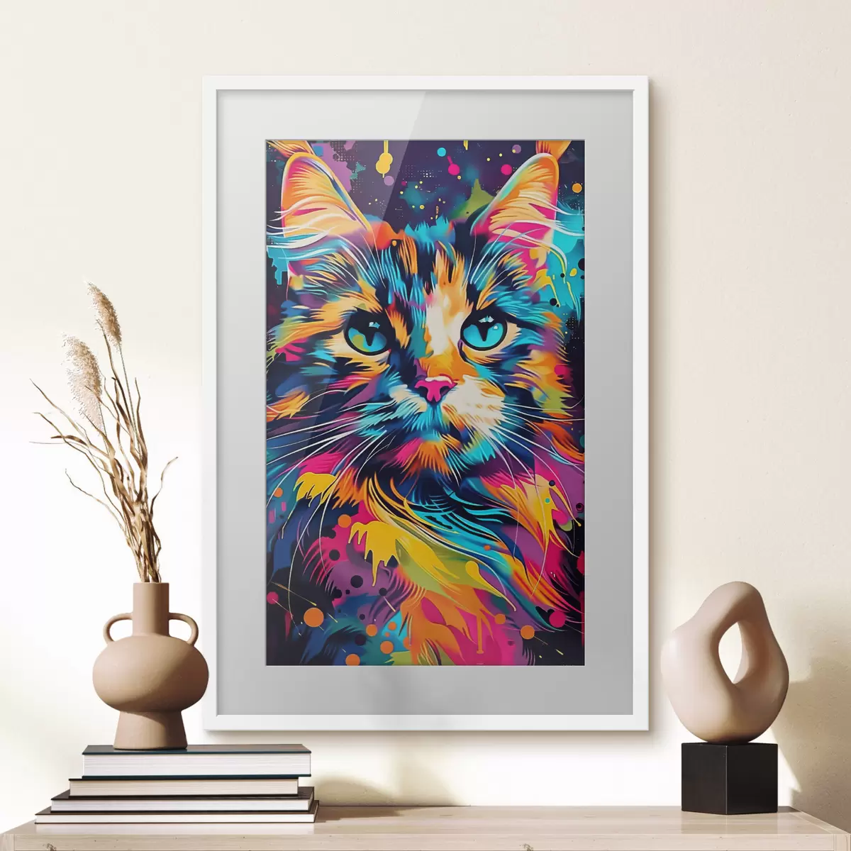 Poster Katze in Farben f39314