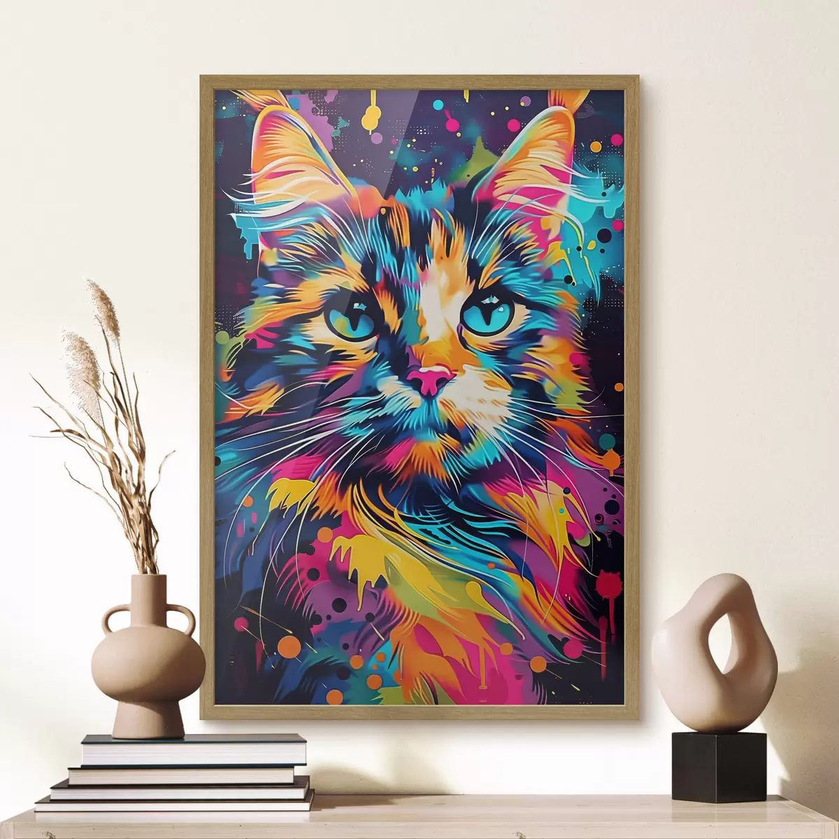 Poster Katze in Farben f39314