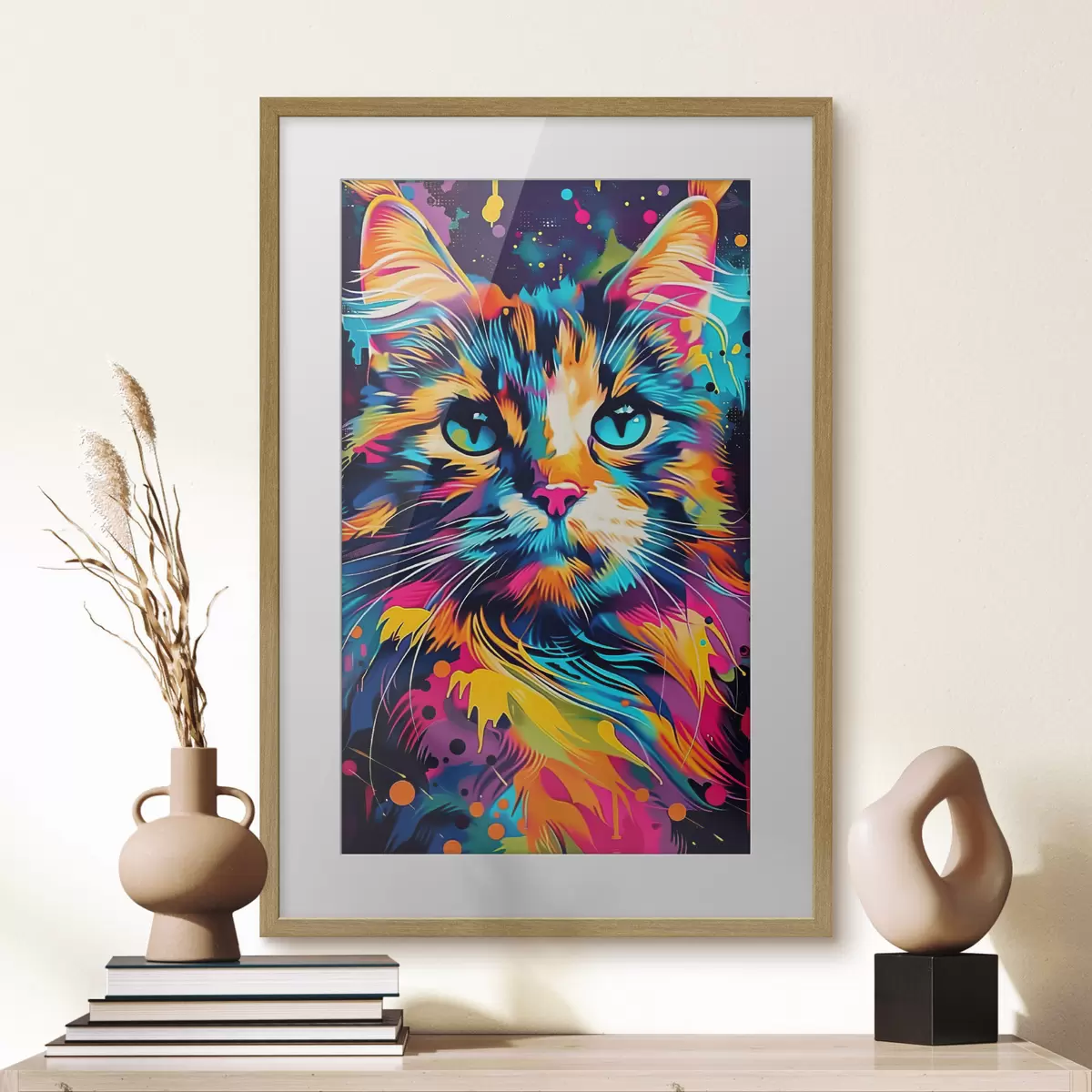 Poster Katze in Farben f39314