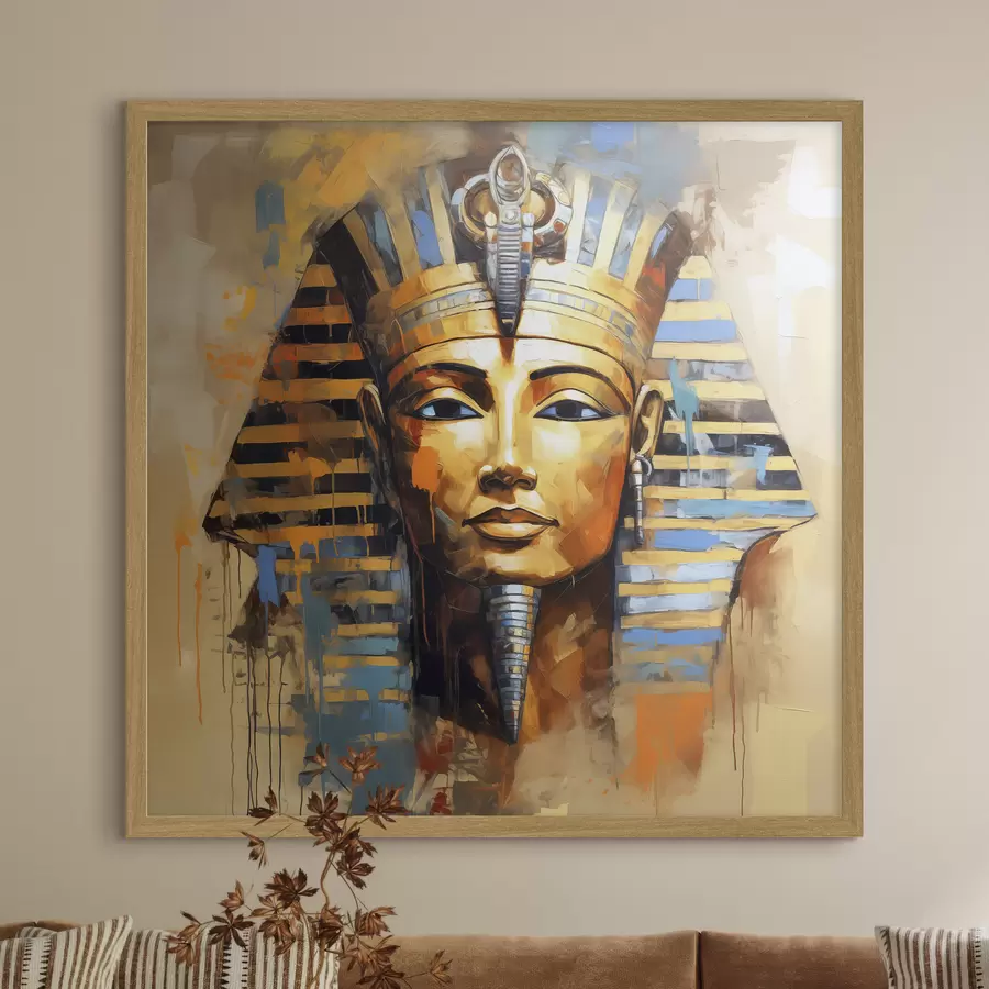Fototapete Ölgemälde „Porträt eines ägyptischen Pharaos“ f39332