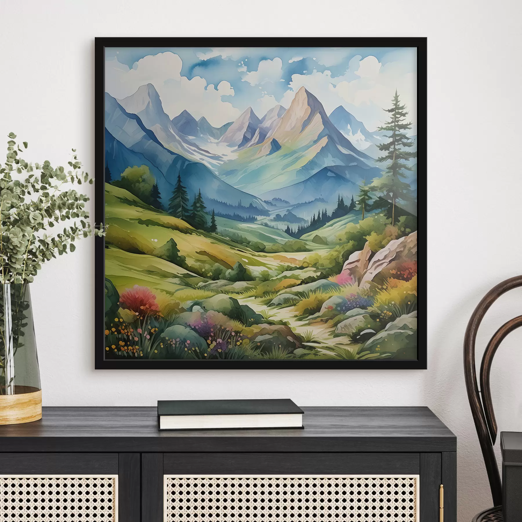 Fototapete Berglandschaft im Frühling f39302