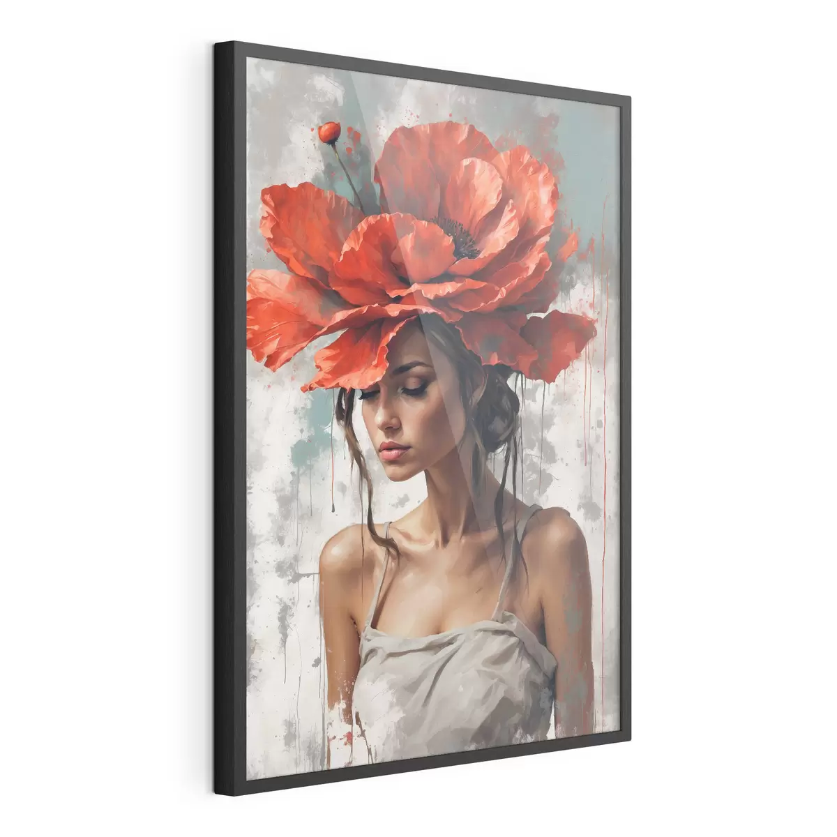 Poster Kopfschmuck aus Mohn f39171