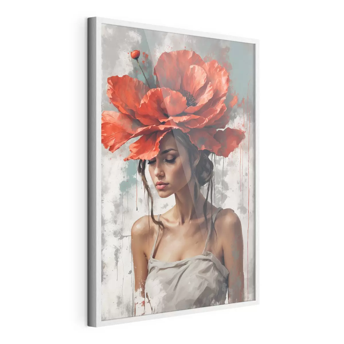 Poster Kopfschmuck aus Mohn f39171
