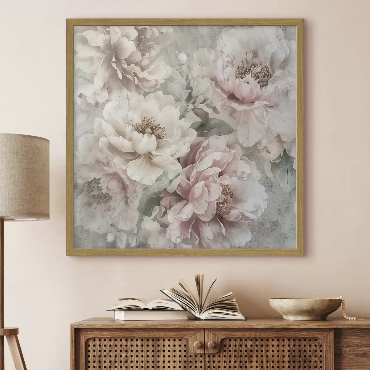 Poster Vintage Pfingstrosen f39345
