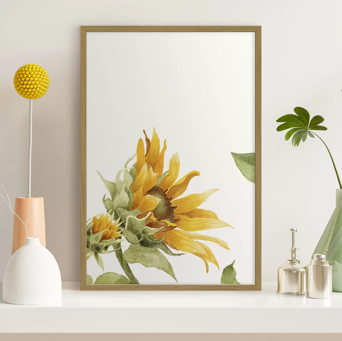 Poster Aquarell-Sonnenblume f39342