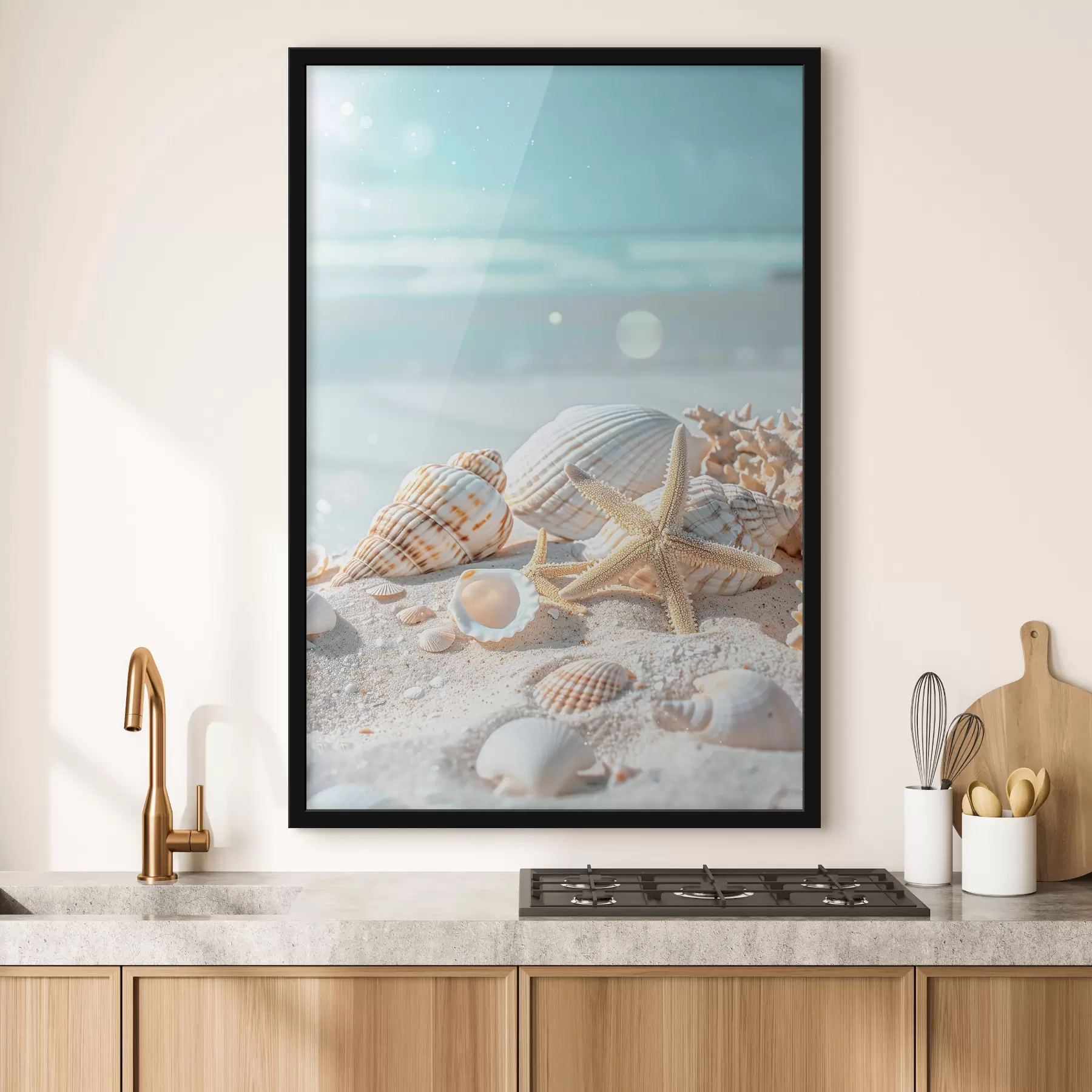 Fototapete Muscheln auf dem Sand f39221