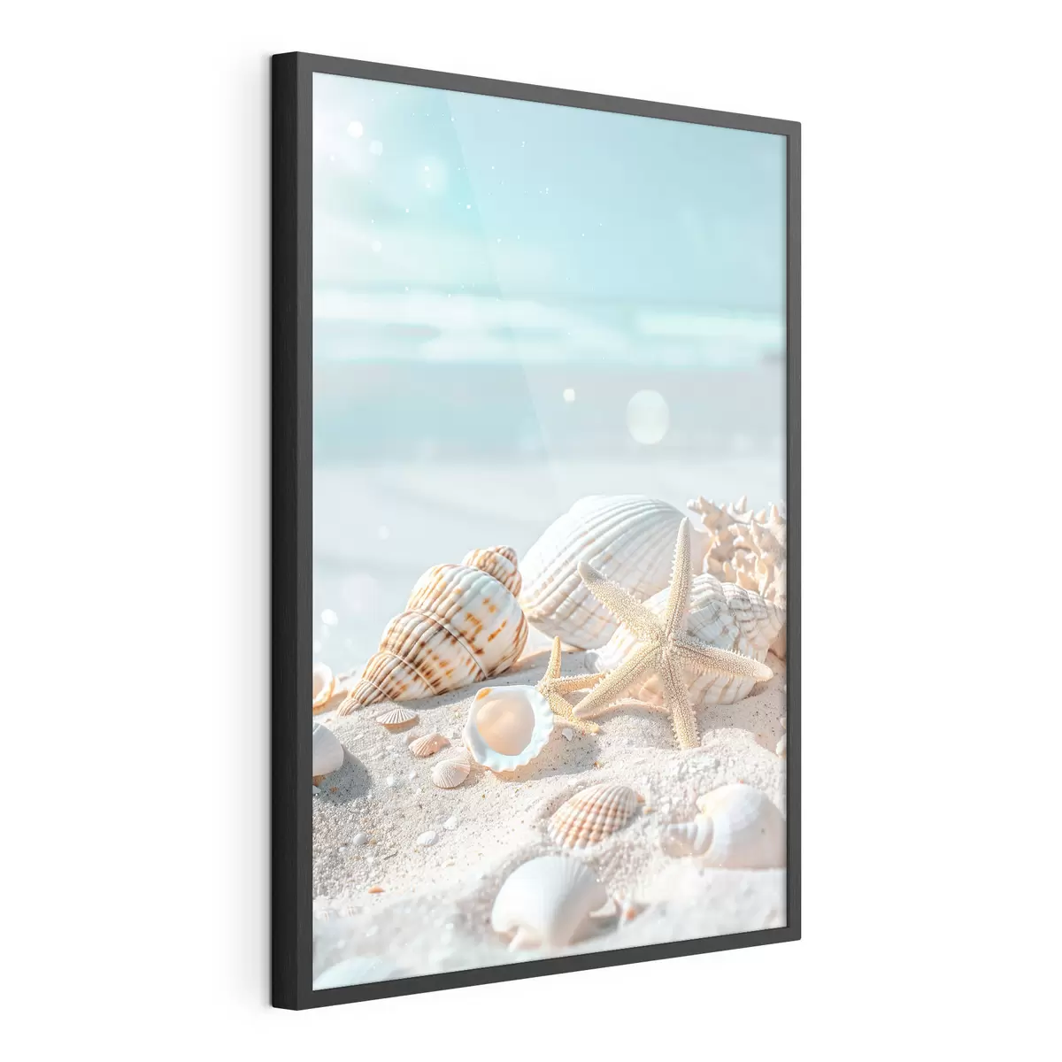 Poster Muscheln auf dem Sand f39221