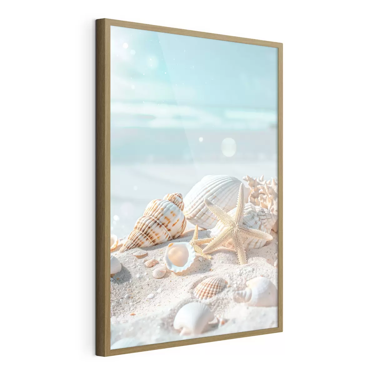 Poster Muscheln auf dem Sand f39221