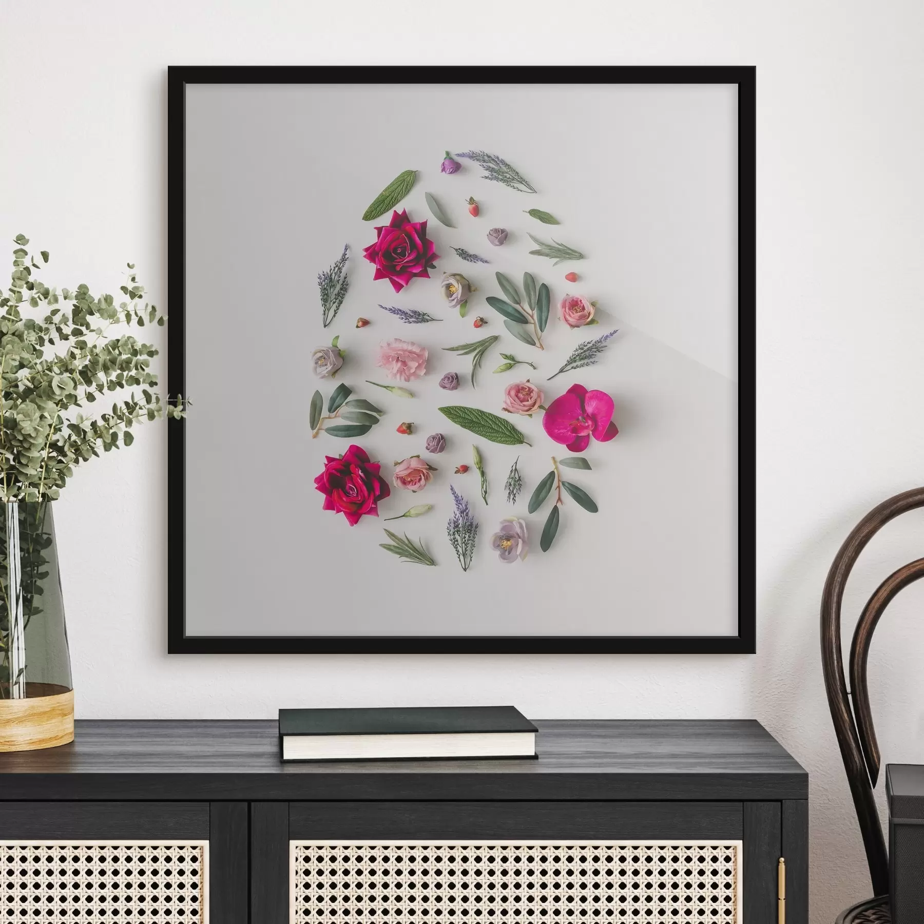 Fototapete Lebendiges Blumenarrangement in Harmonie f37758