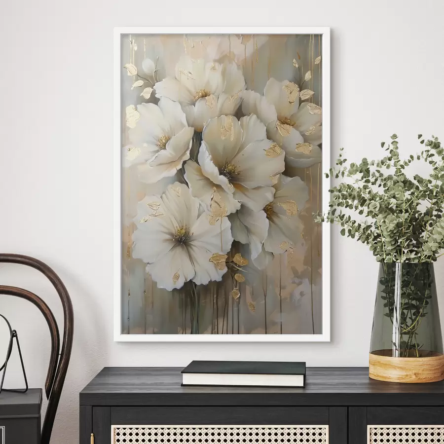 Fototapete weiße Blumen f39555