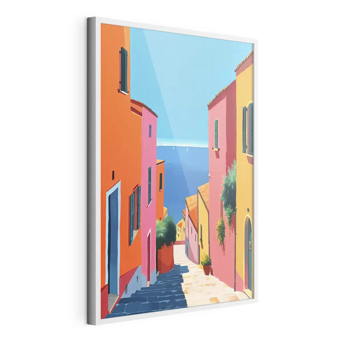 Poster Bunte Treppen zum Meer f39579