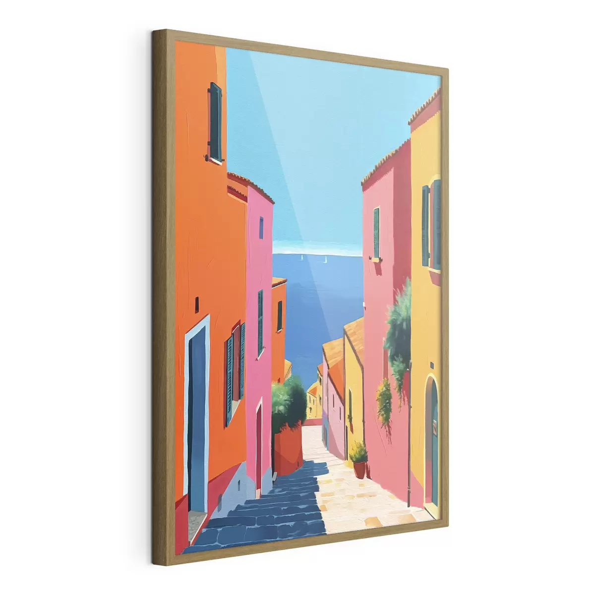 Poster Bunte Treppen zum Meer f39579