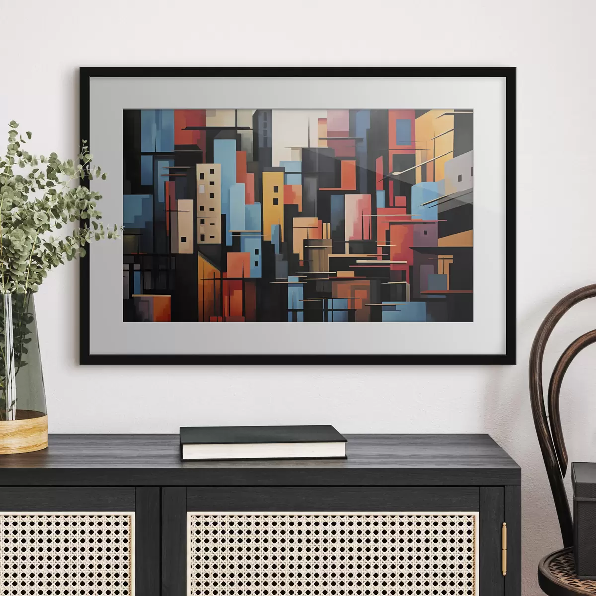 Poster Geometrische Abstraktion der Stadt f39716