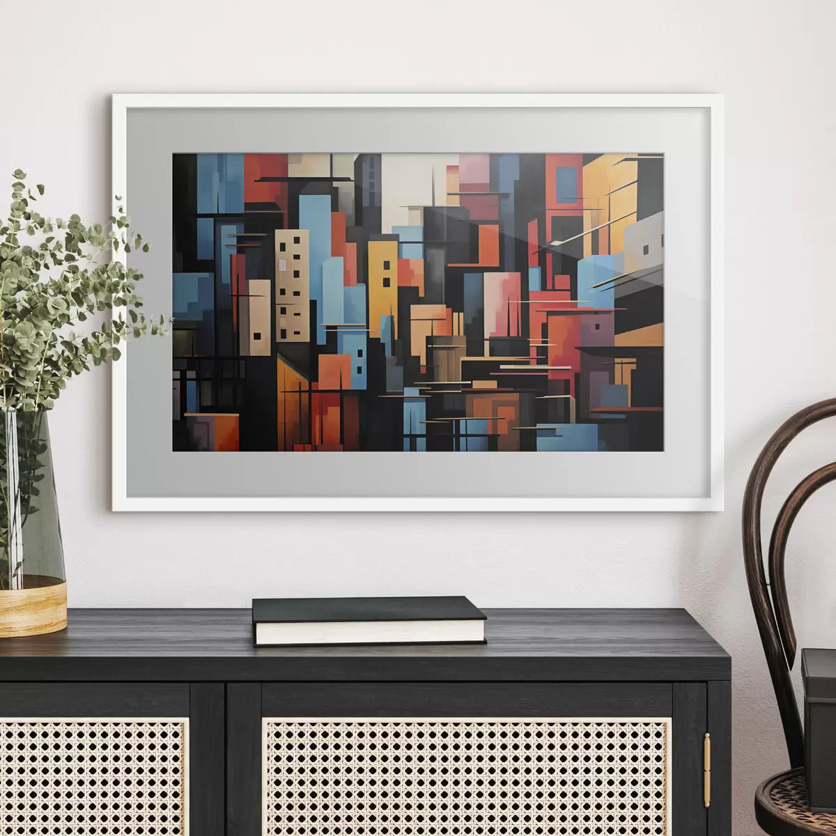 Poster Geometrische Abstraktion der Stadt f39716