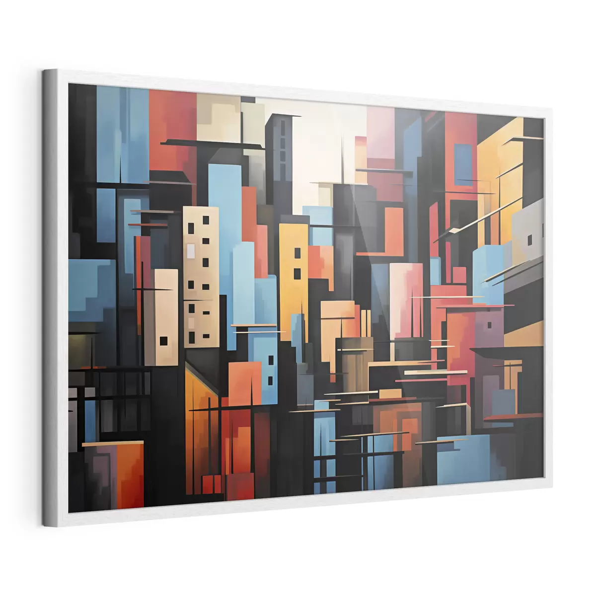 Poster Geometrische Abstraktion der Stadt f39716