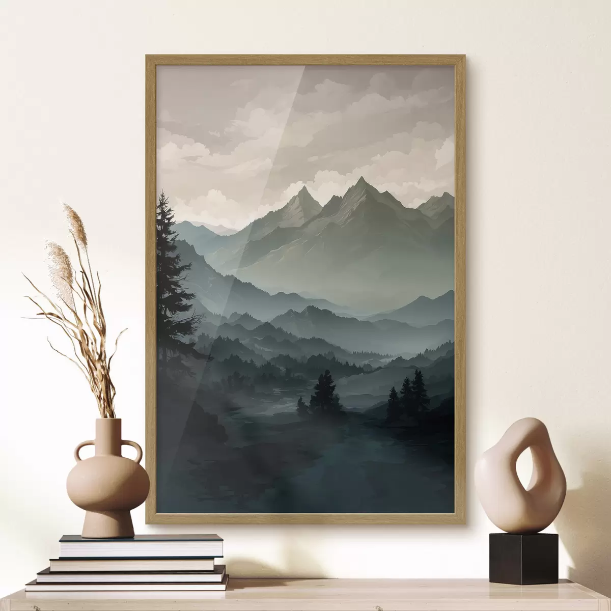 Poster Blick auf die Berge f39587