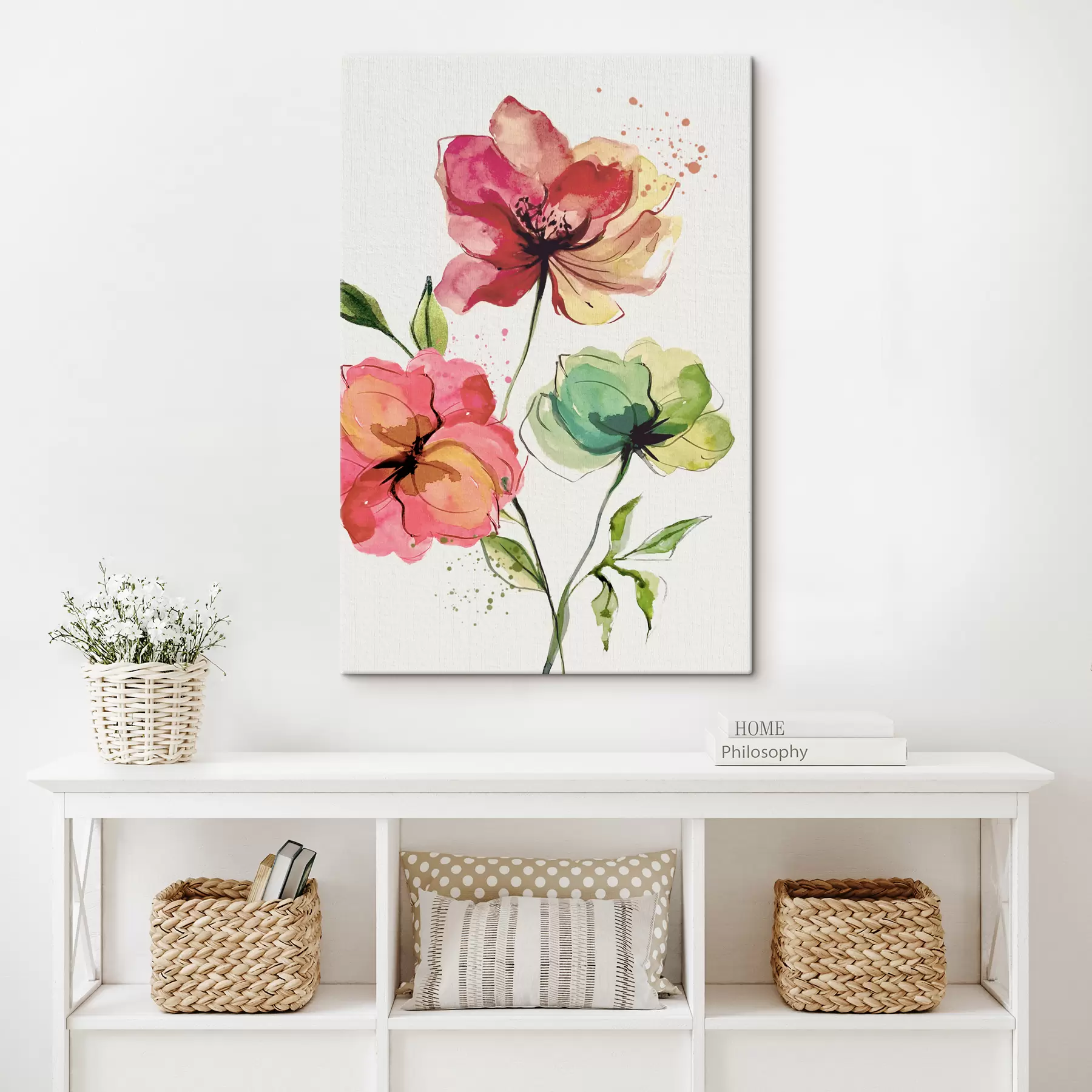 Fototapete Aquarellierte Blumen s39769