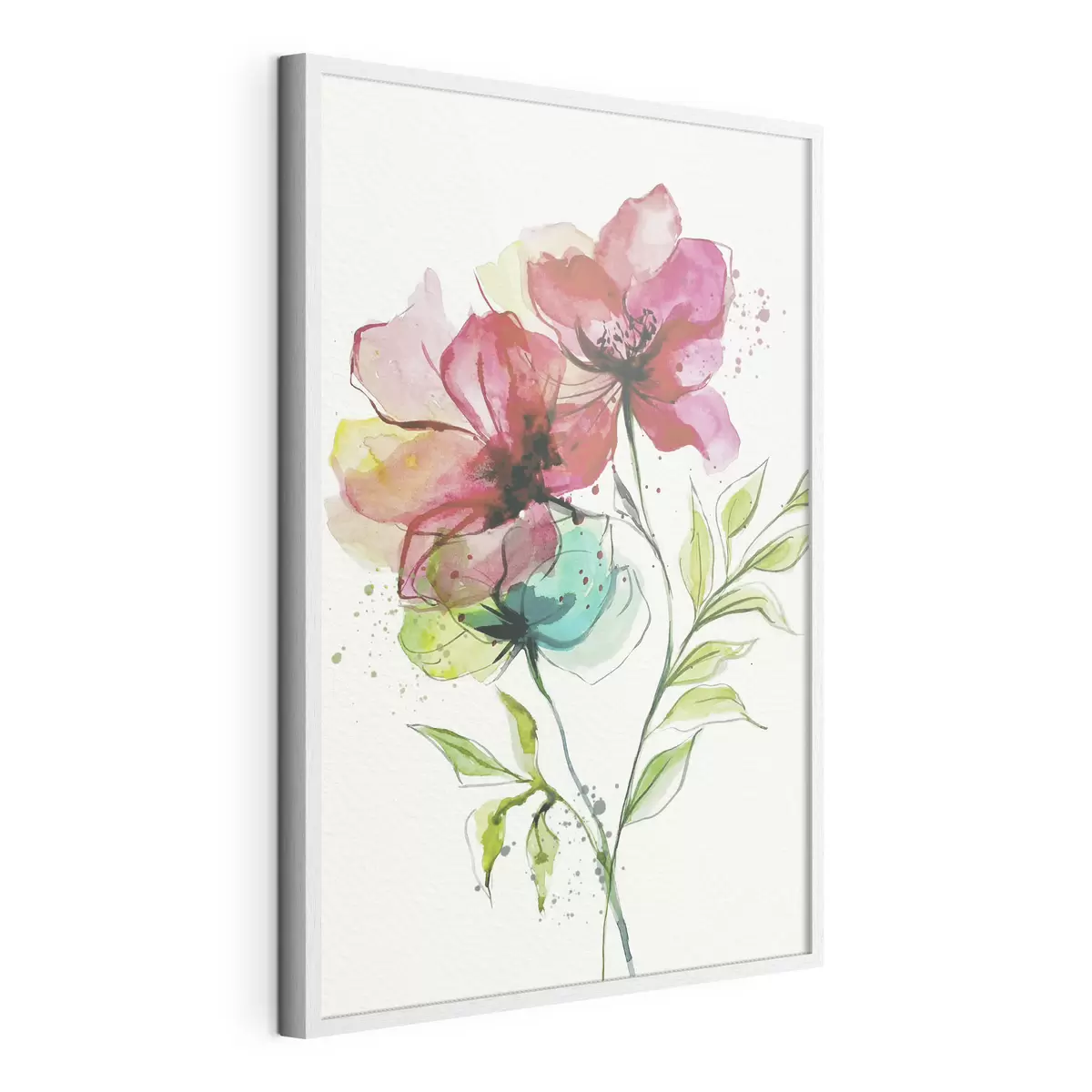 Poster Sanfte Aquarellblumen f39767