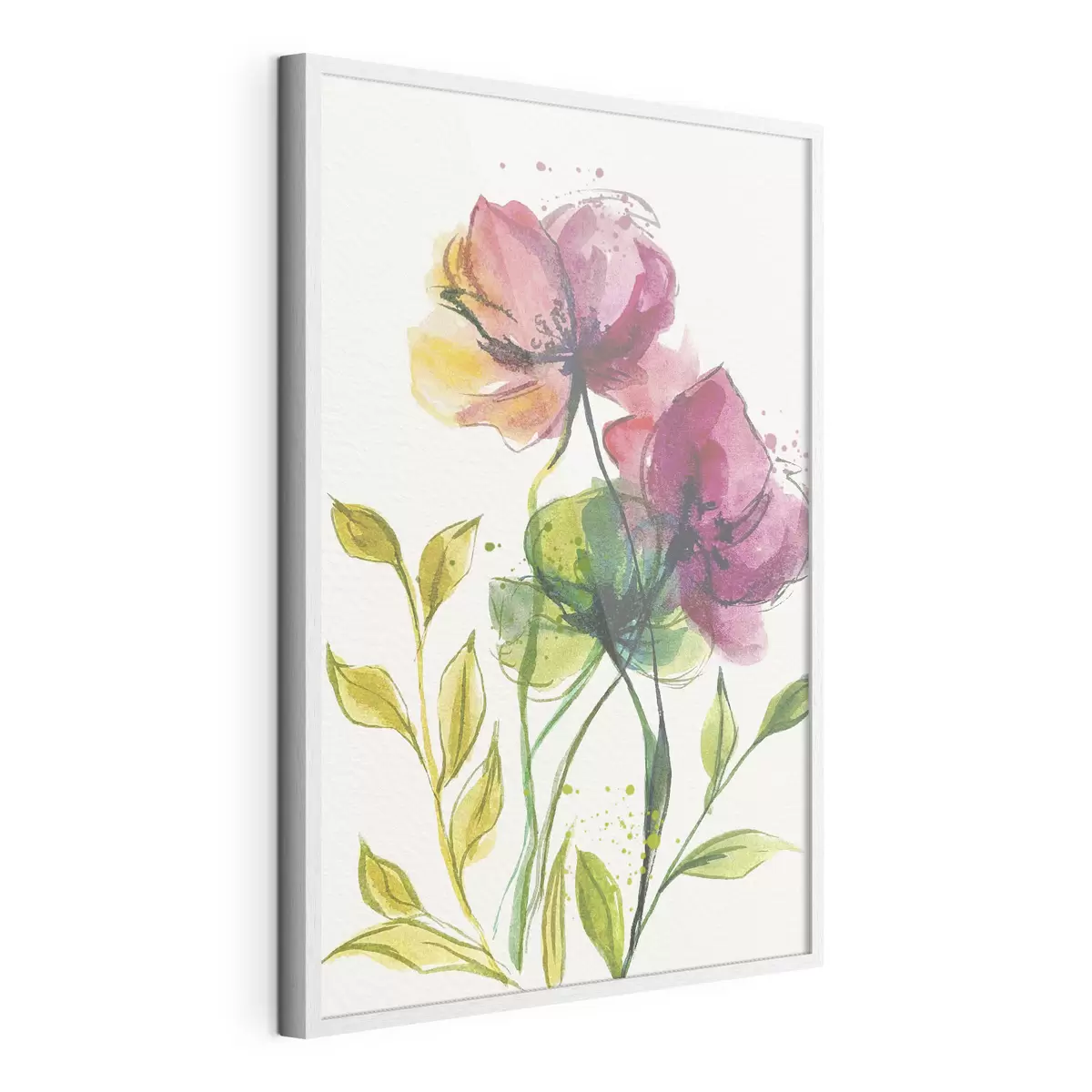 Poster Wunderschöne Aquarellblumen f39768
