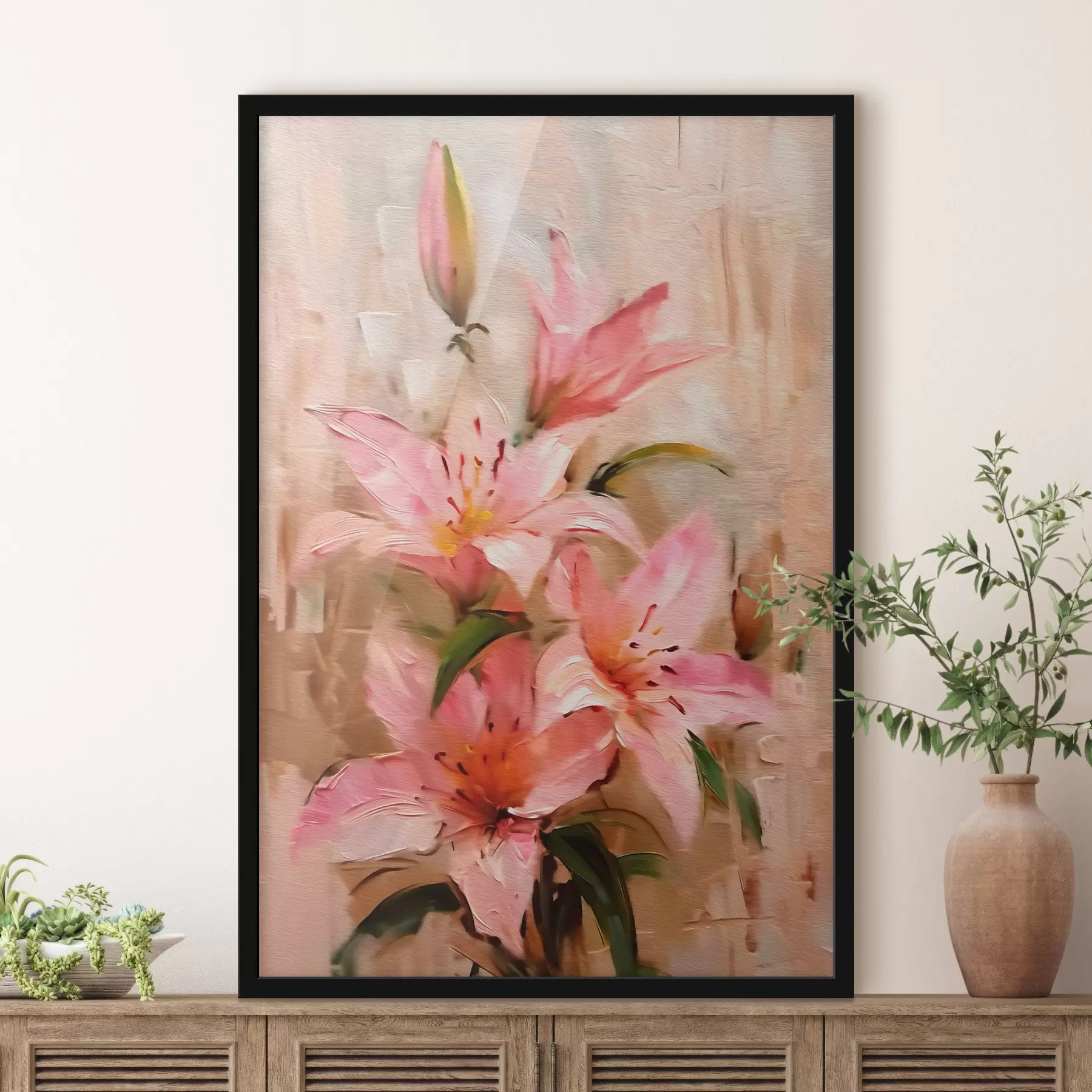 Fototapete Rosa Lilienblüten f39841