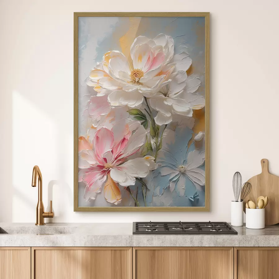 Fototapete Abstrakte Blumen auf abstraktem Hintergrund f39866