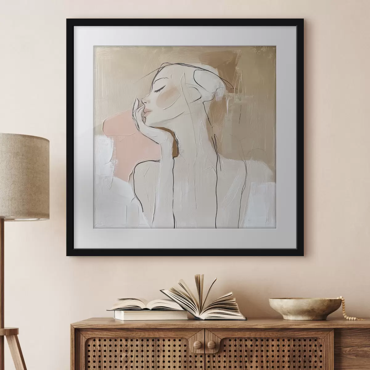 Poster Die Wange in der Hand f39914