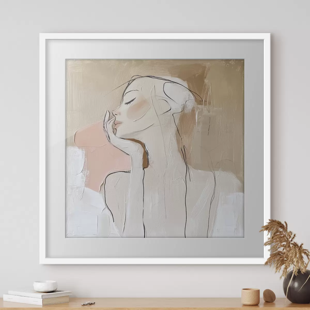 Poster Die Wange in der Hand f39914