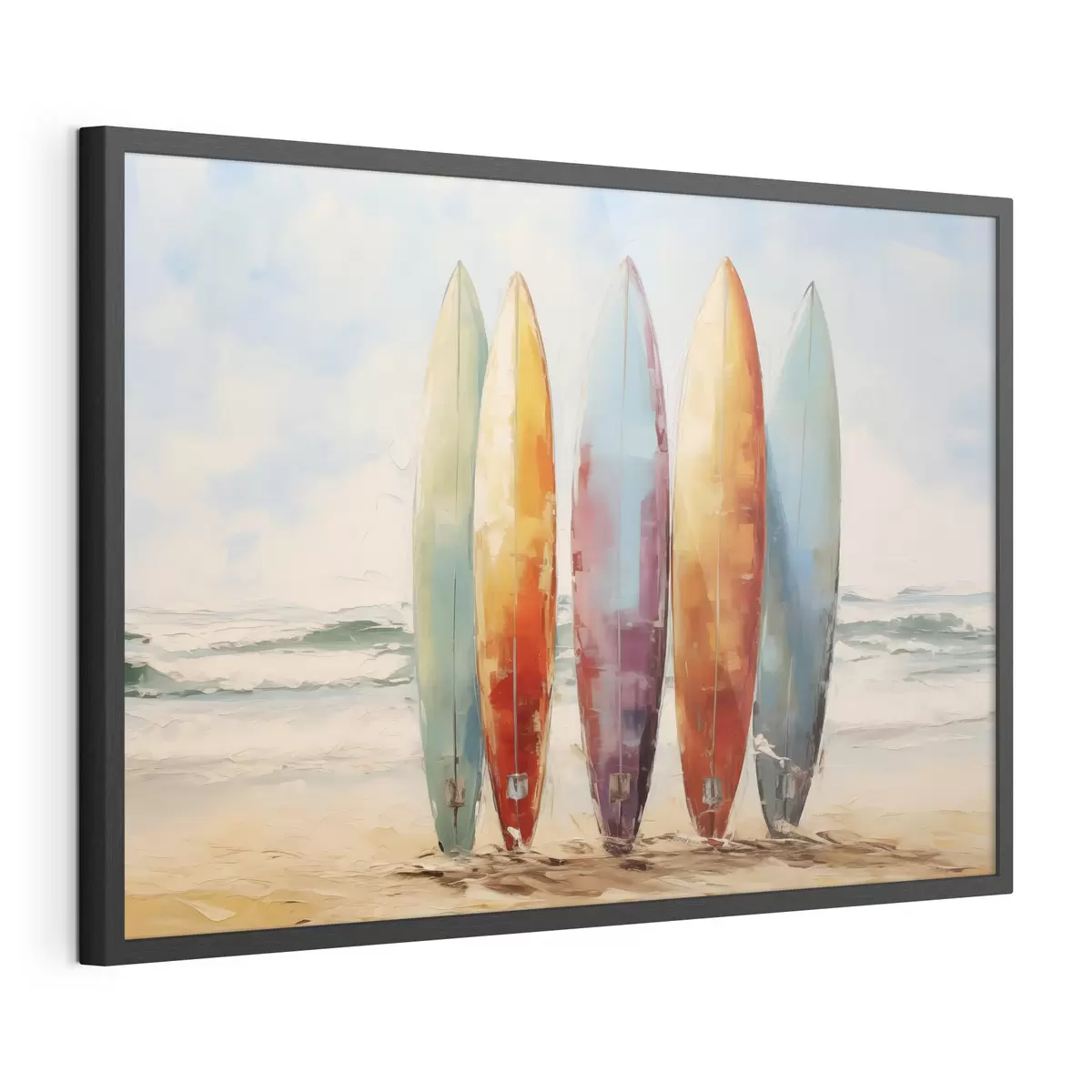 Poster Surfbretter am Strand malen f39938