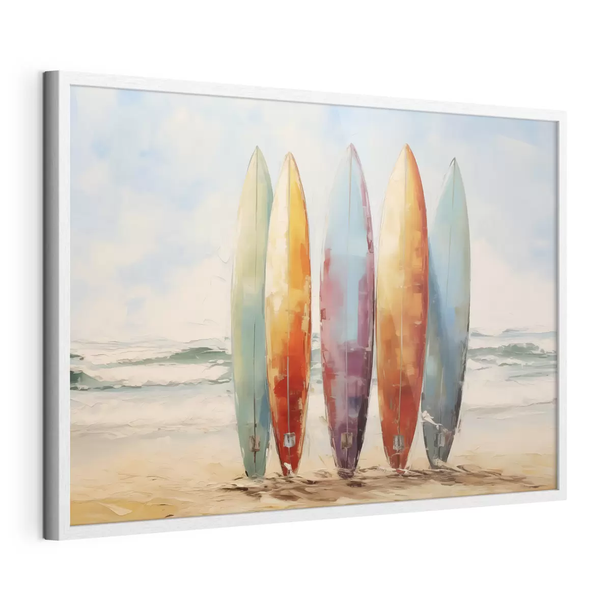 Poster Surfbretter am Strand malen f39938