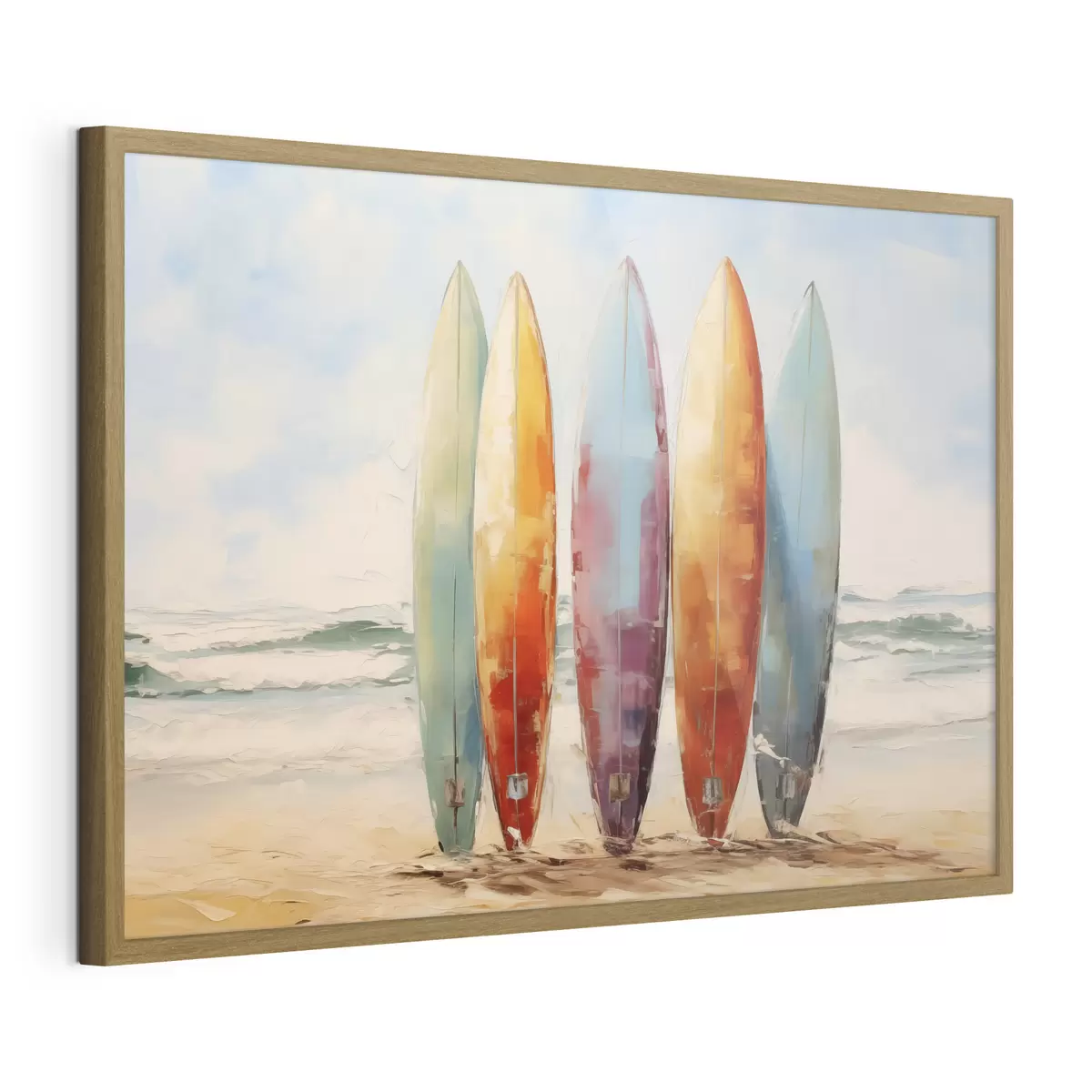 Poster Surfbretter am Strand malen f39938