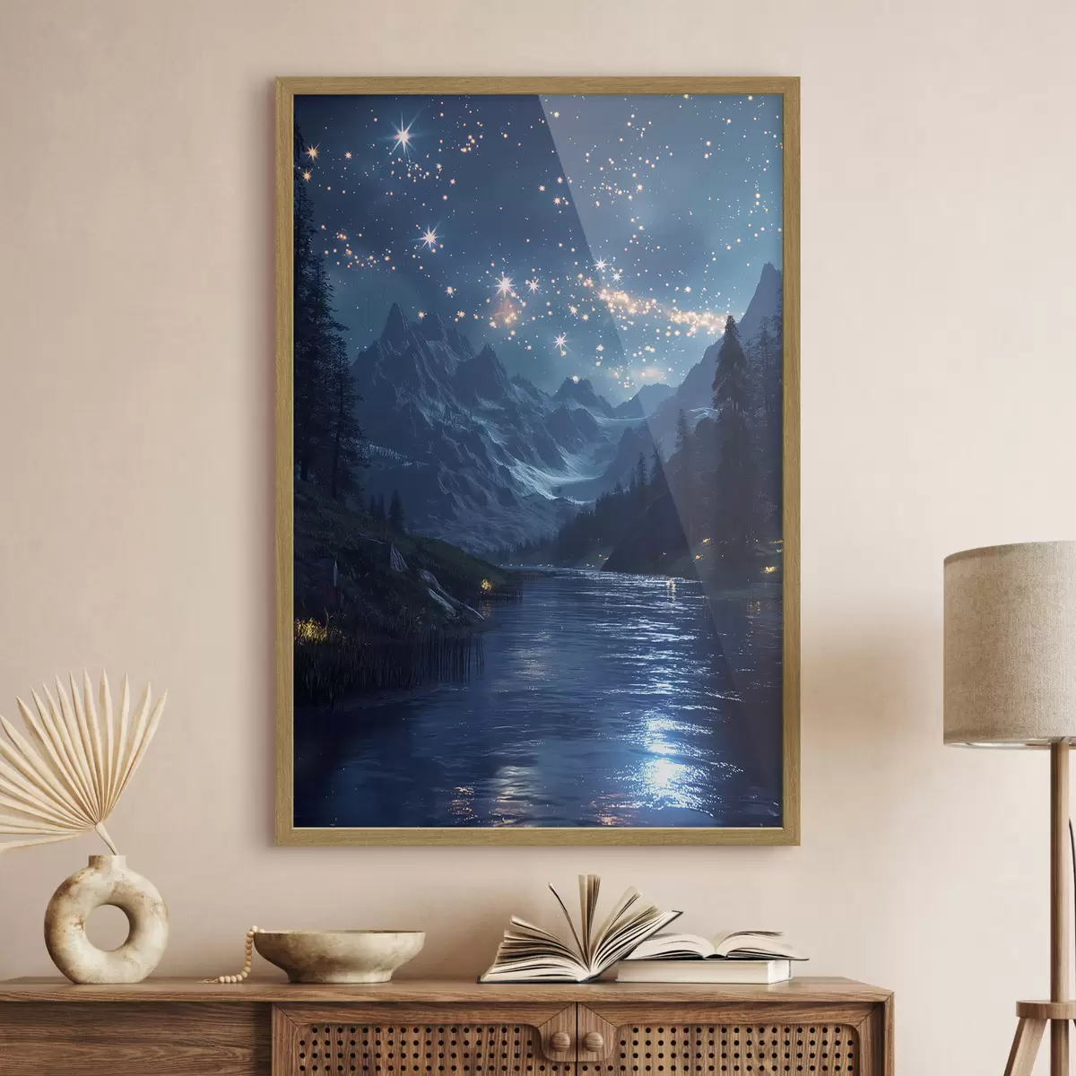 Poster Velaris, Berge, Sterne f40010