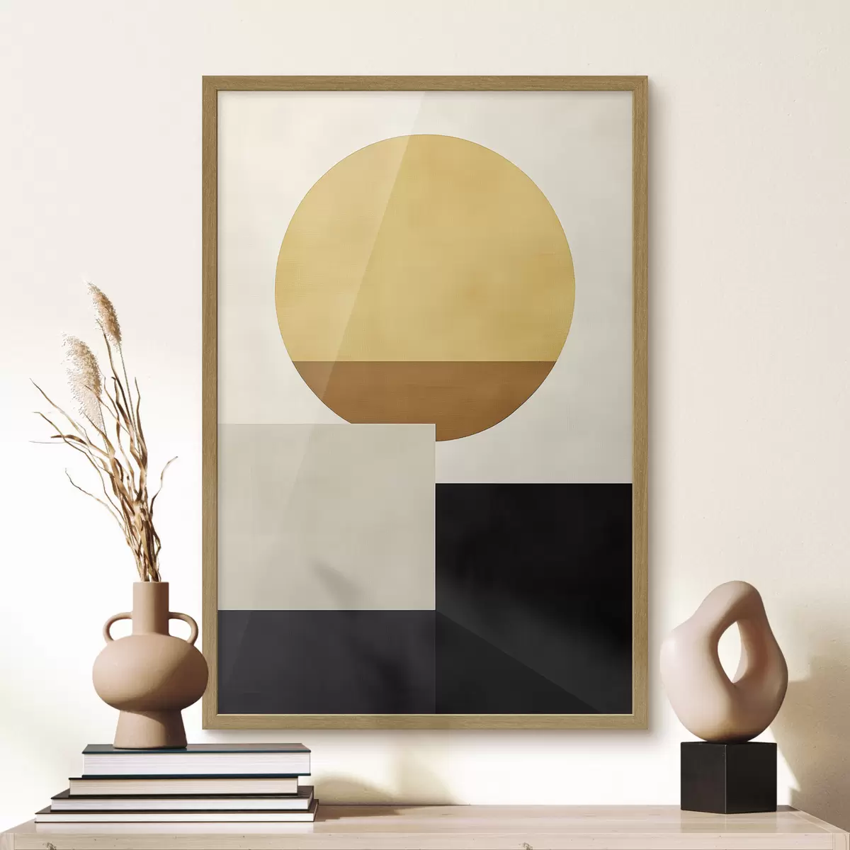 Poster Abstraktion mit geometrischen Formen f39896