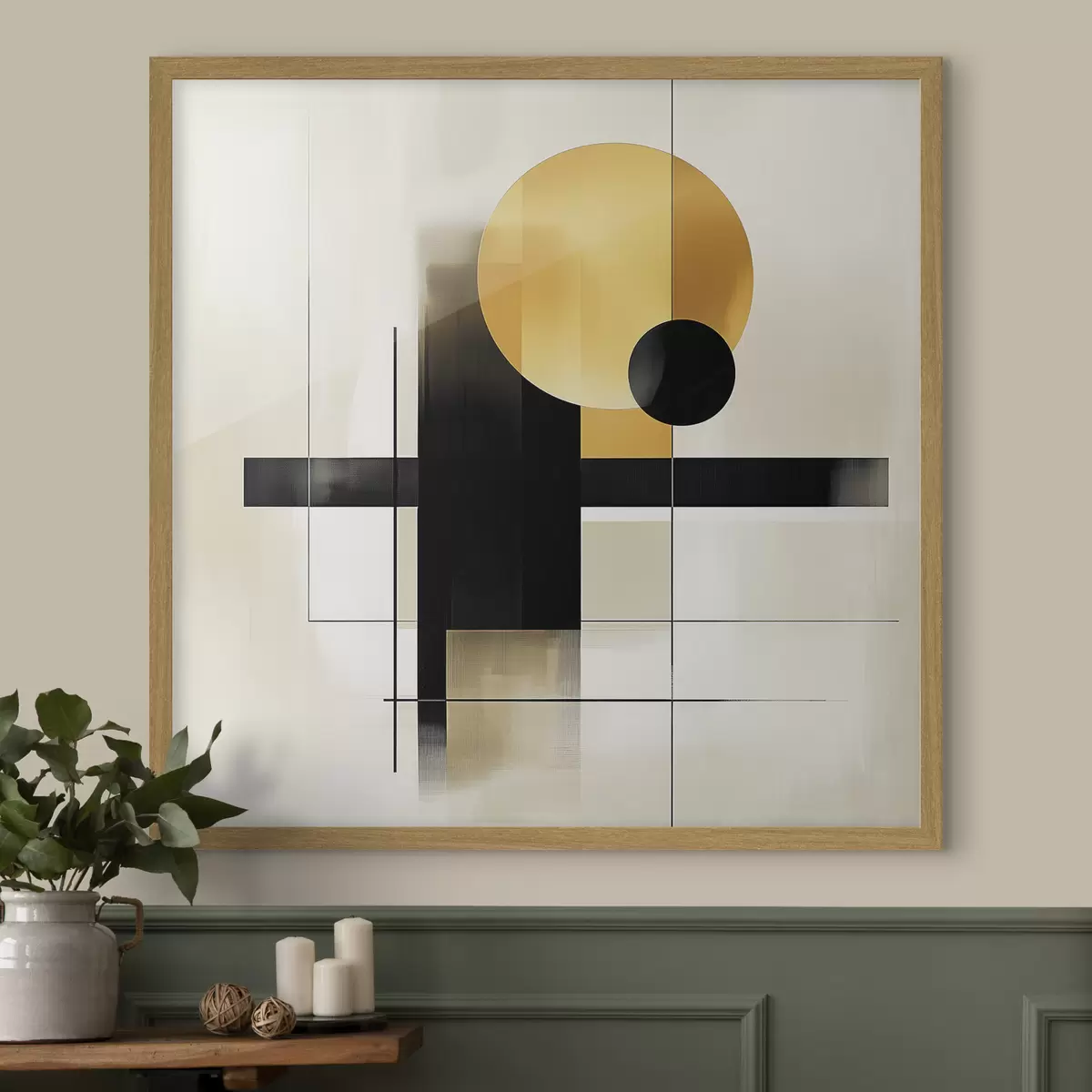 Poster Abstraktion mit geometrischen Formen f39993