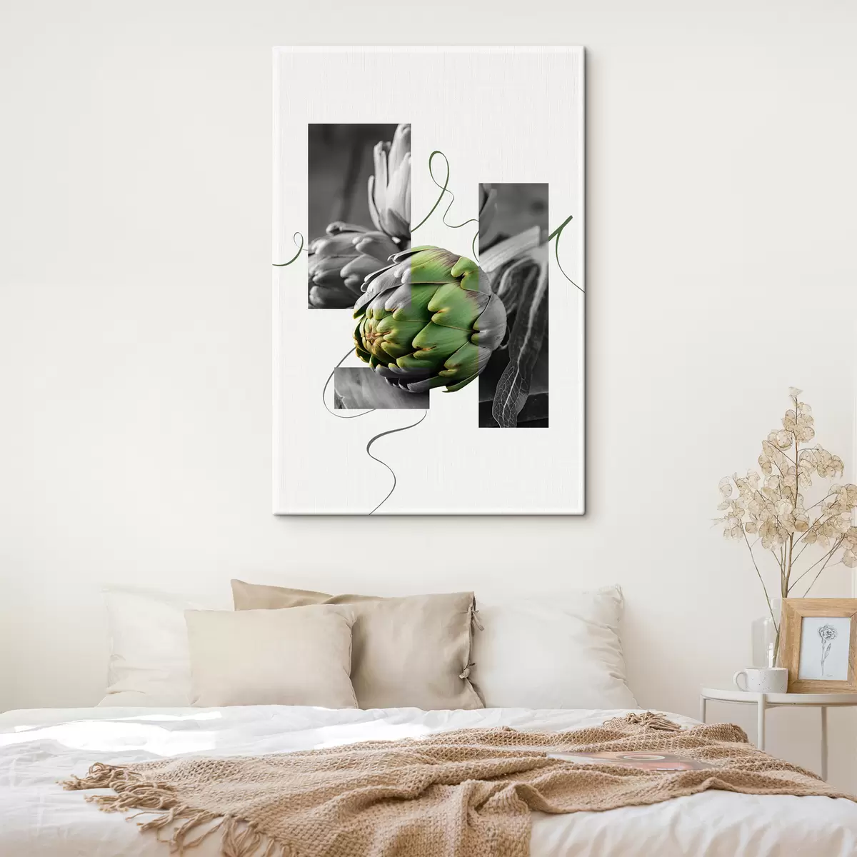 Fototapete Artischocke, abstrakte Kunst, Fotorealismus, Pflanzen, Natur s40049