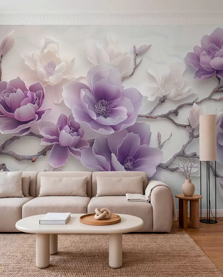 Fototapete Magnolie in Flieder w01359