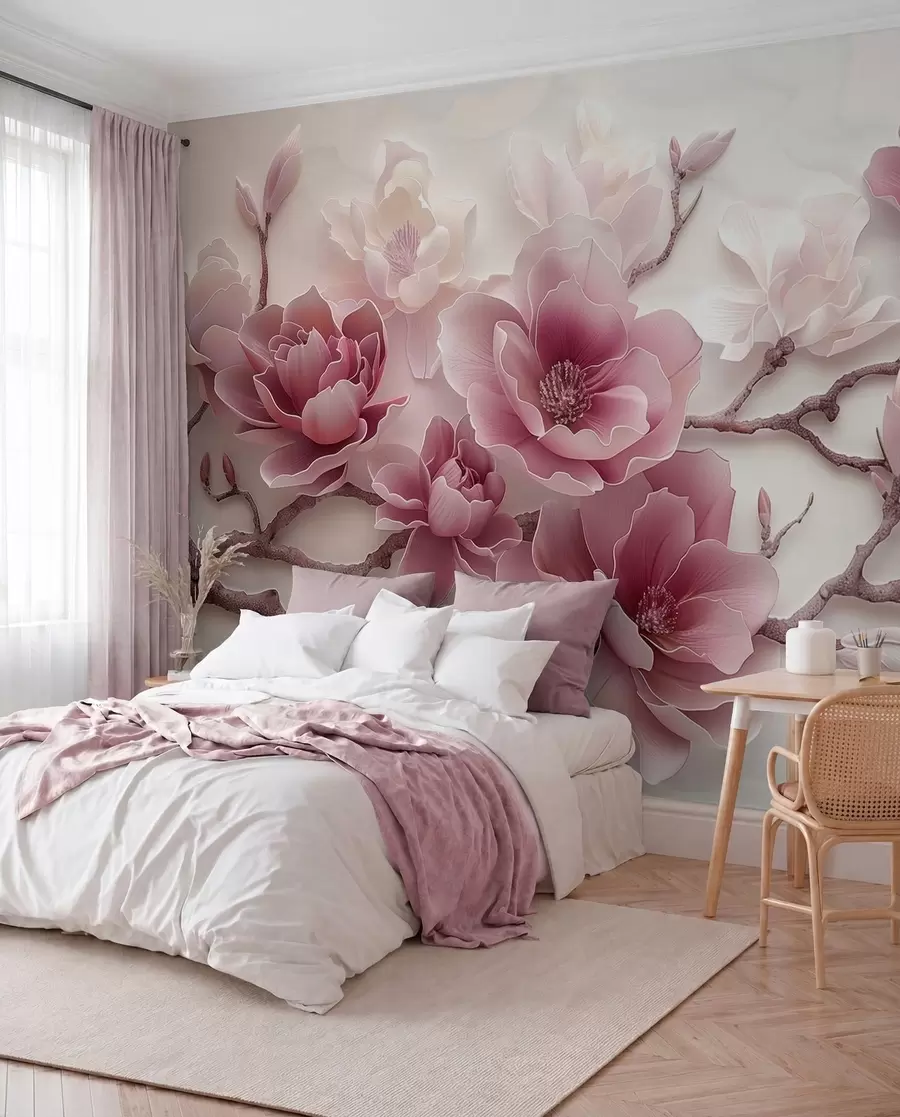 Fototapete Magnolie in Rosa w01359v2