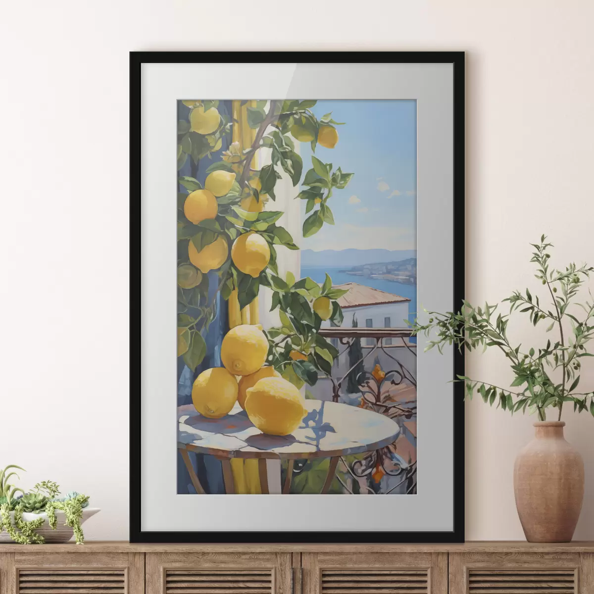 Poster Sonne und Zitronen f40091