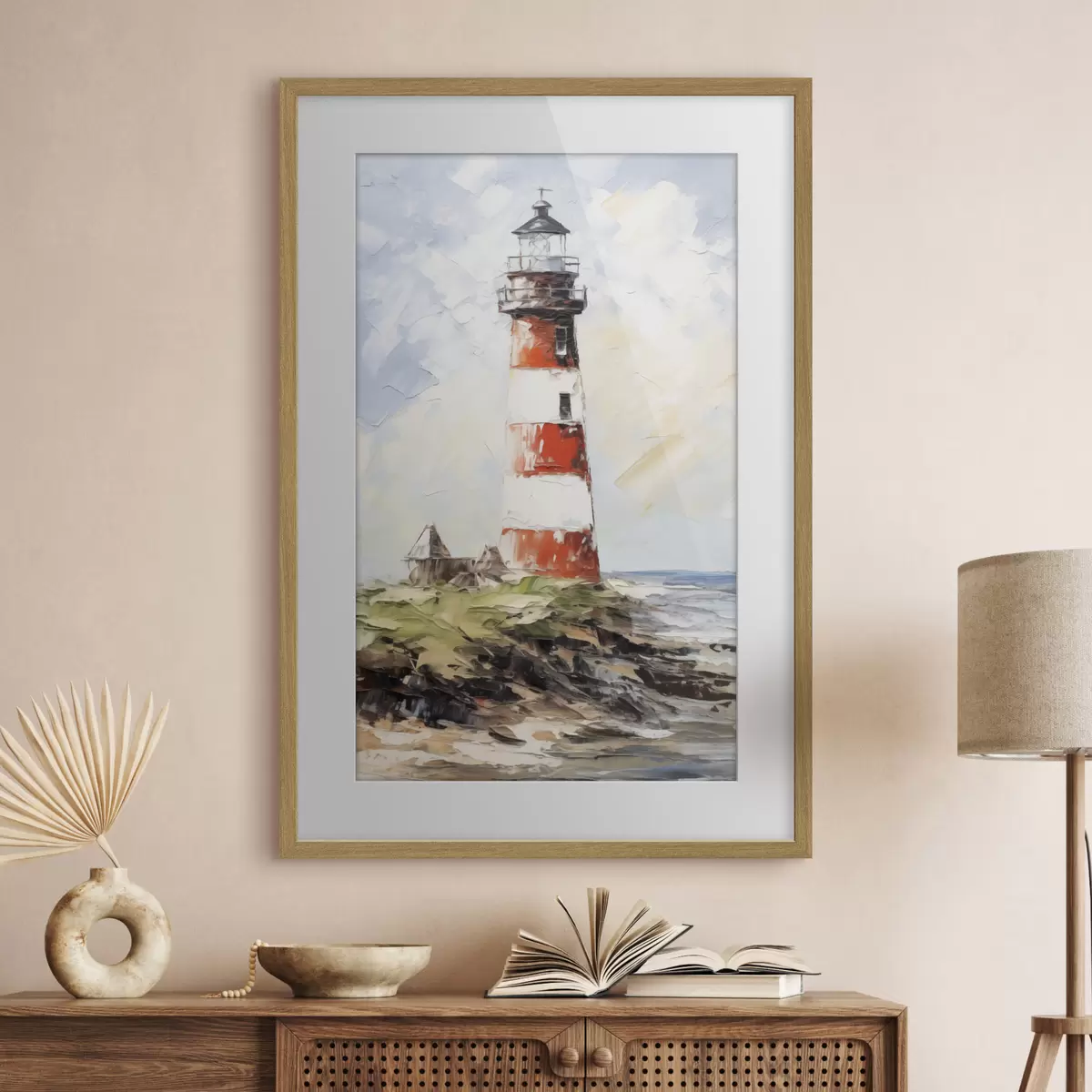 Poster Leuchtturm auf der Insel Malerei f40223