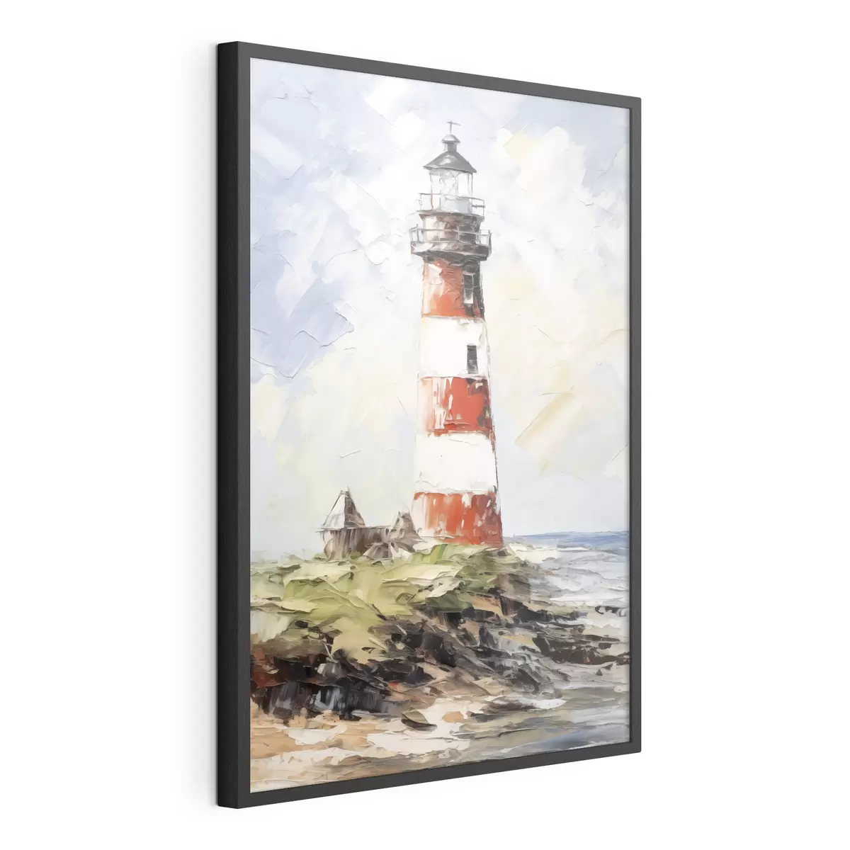 Poster Leuchtturm auf der Insel Malerei f40223