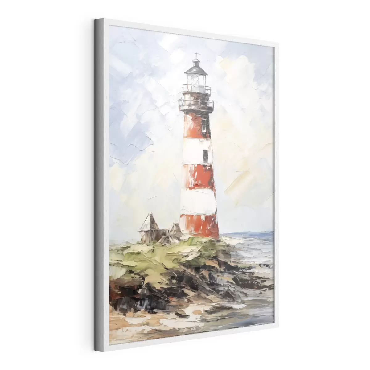 Poster Leuchtturm auf der Insel Malerei f40223