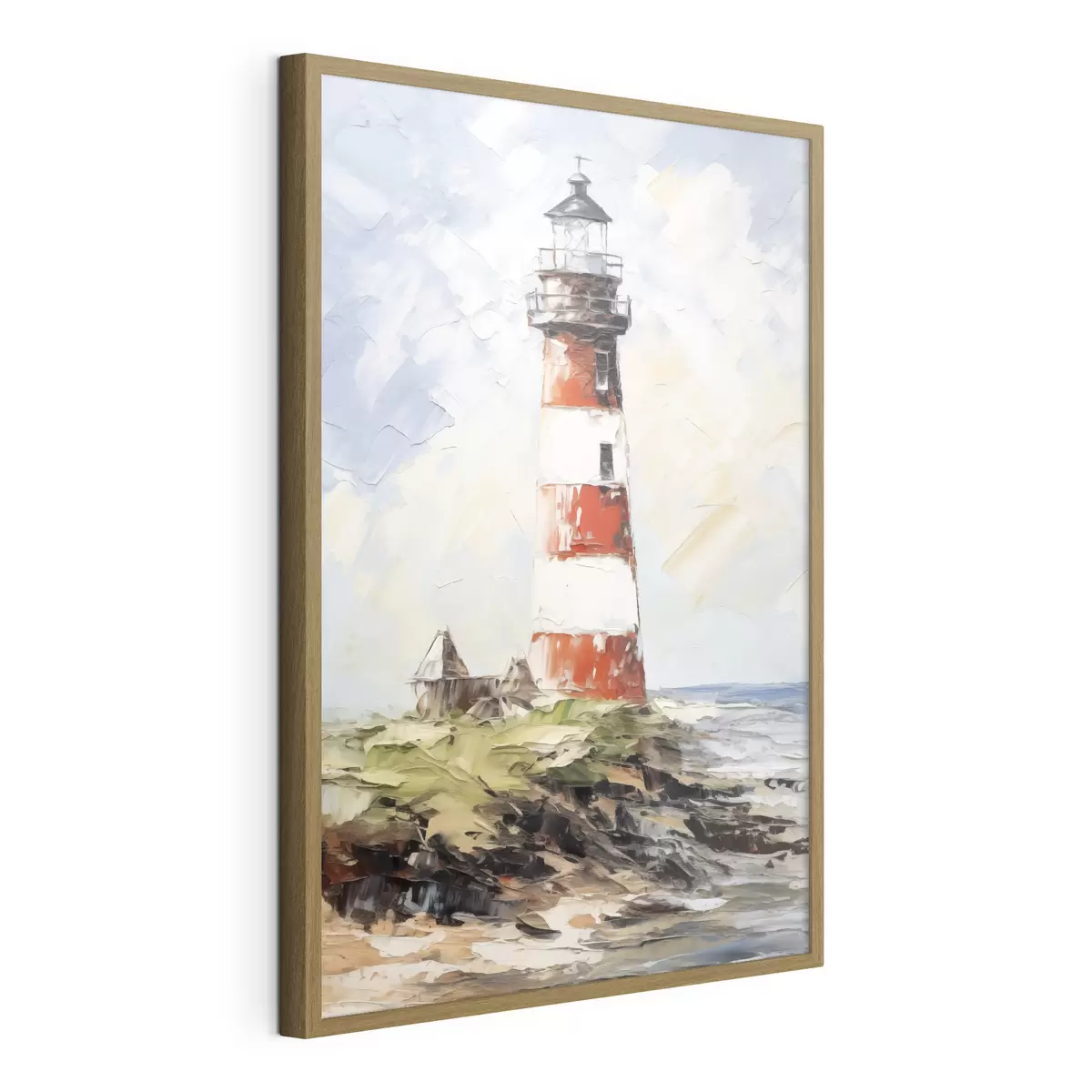 Poster Leuchtturm auf der Insel Malerei f40223