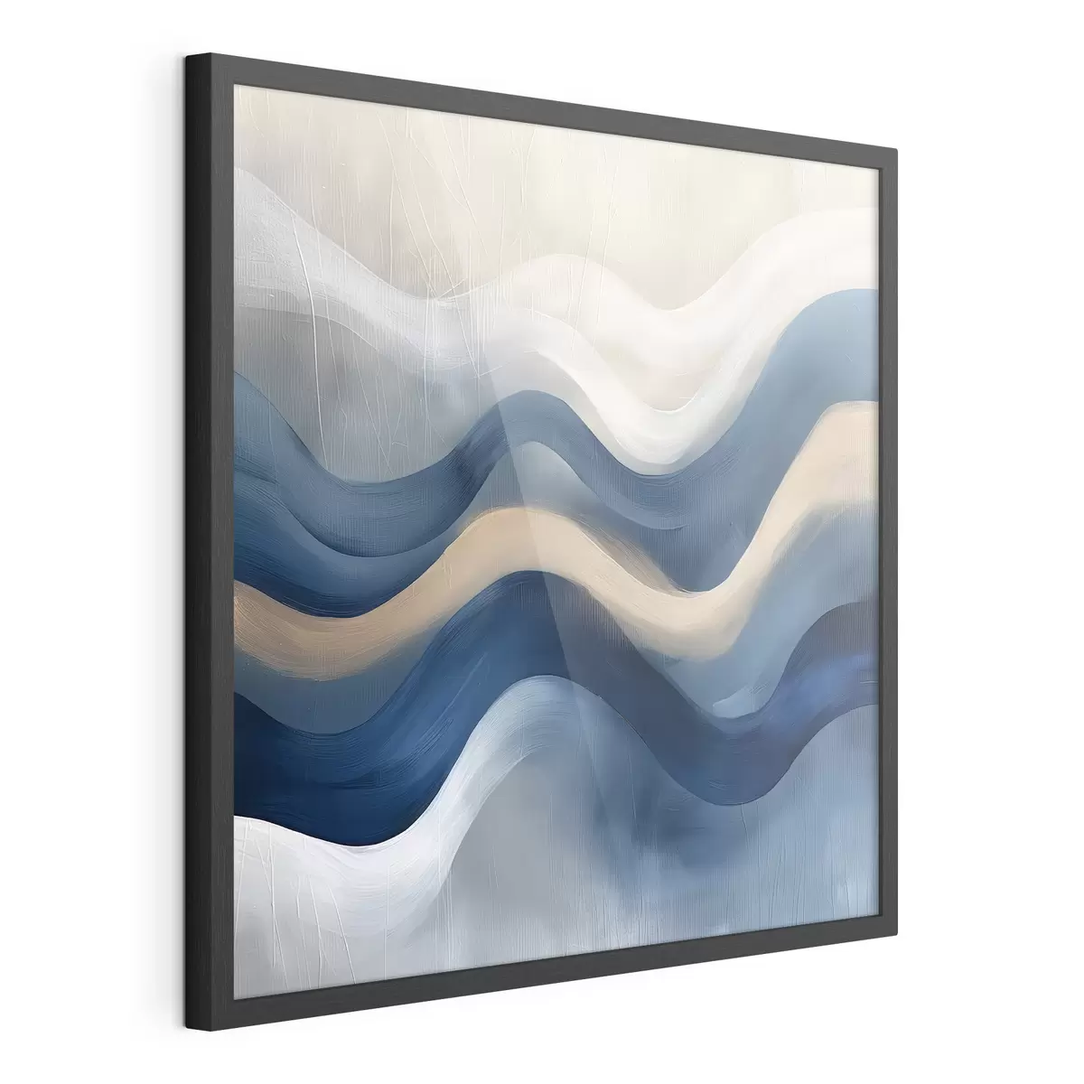 Poster blaue und beige Linien f40242